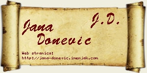 Jana Donević vizit kartica